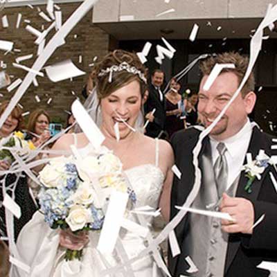 Konfettiregen Hochzeit