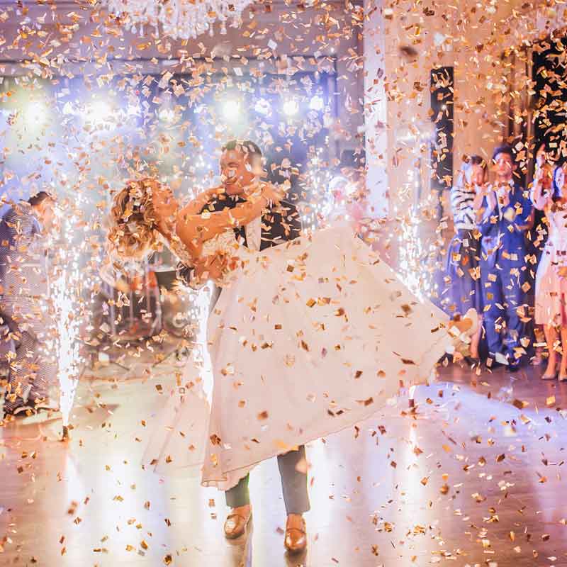 konfettikanone hochzeit